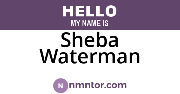 Sheba Waterman