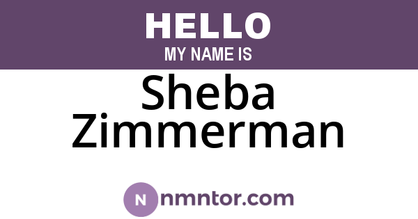 Sheba Zimmerman