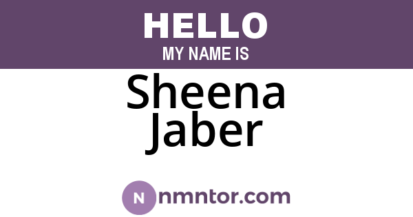 Sheena Jaber