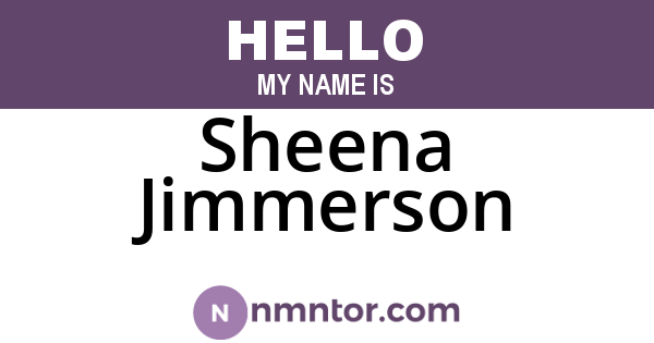 Sheena Jimmerson