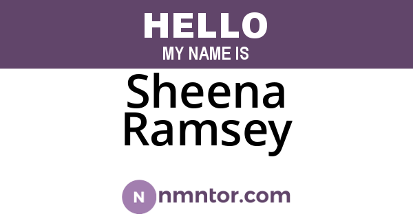 Sheena Ramsey
