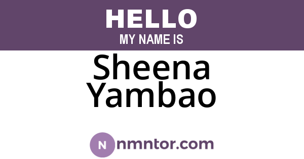 Sheena Yambao