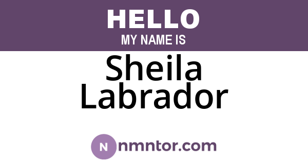 Sheila Labrador