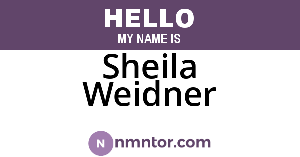 Sheila Weidner