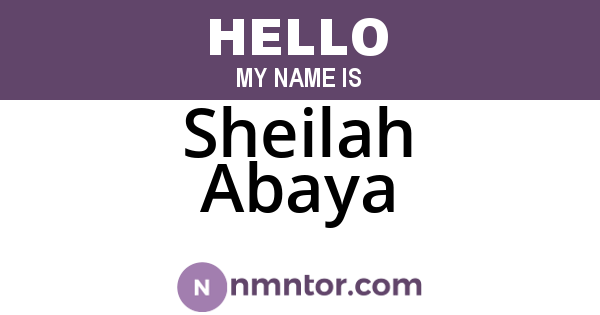 Sheilah Abaya