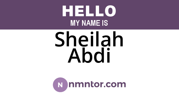 Sheilah Abdi