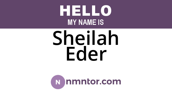 Sheilah Eder