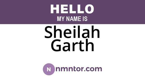 Sheilah Garth