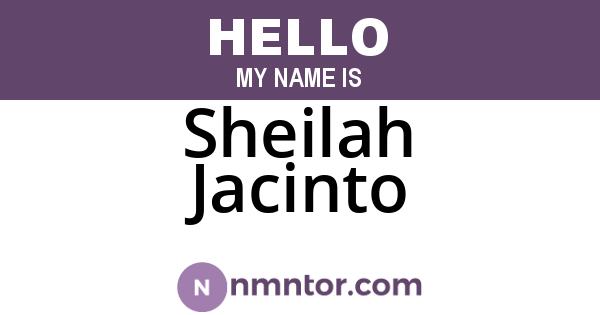 Sheilah Jacinto