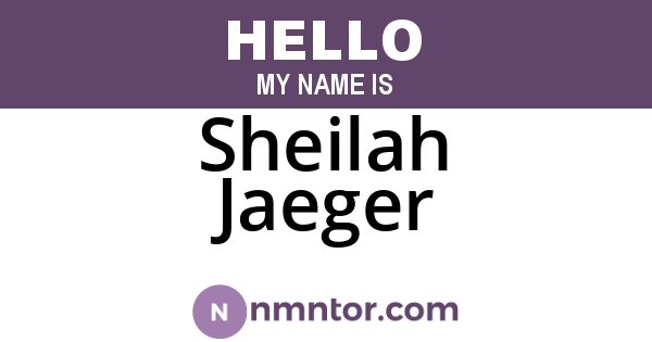 Sheilah Jaeger