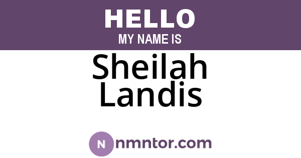 Sheilah Landis