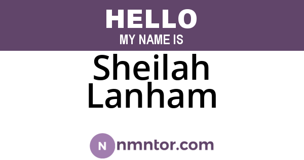 Sheilah Lanham
