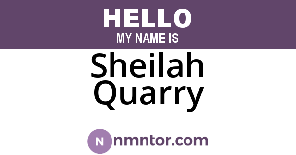 Sheilah Quarry