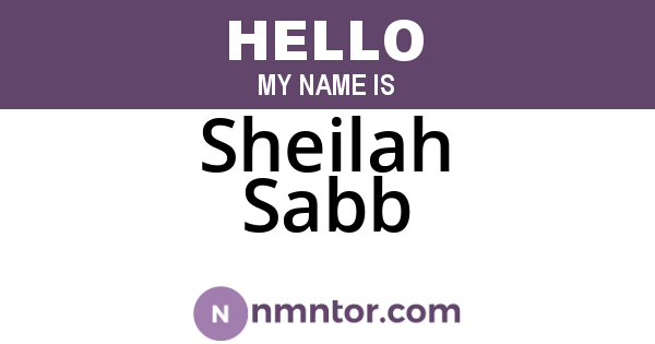 Sheilah Sabb