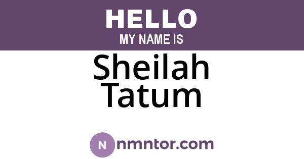 Sheilah Tatum