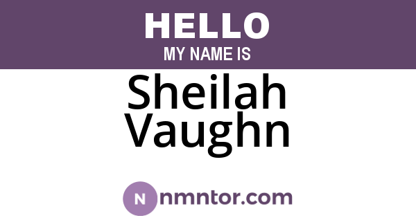 Sheilah Vaughn
