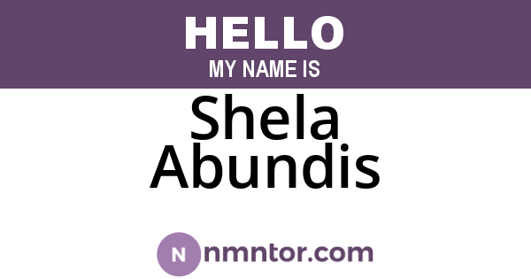 Shela Abundis