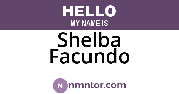 Shelba Facundo