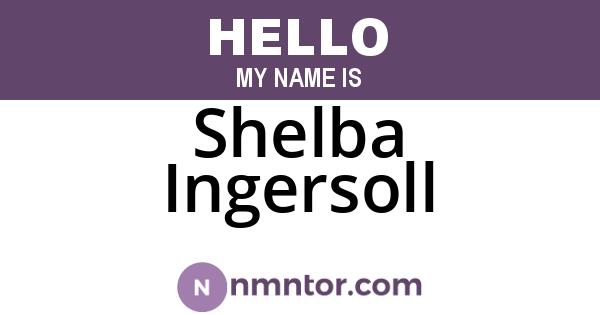 Shelba Ingersoll
