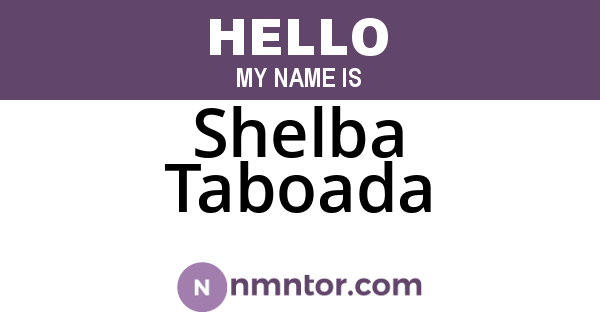 Shelba Taboada