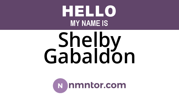 Shelby Gabaldon