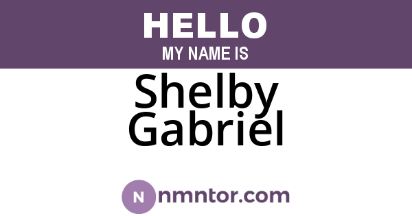 Shelby Gabriel