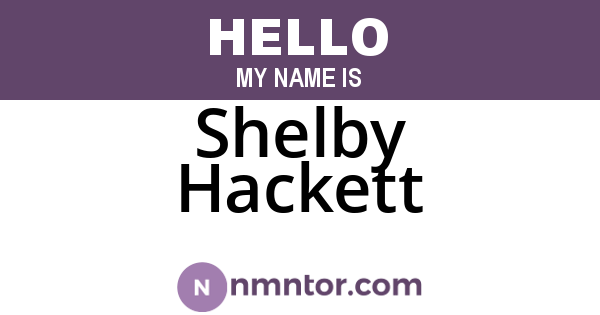 Shelby Hackett