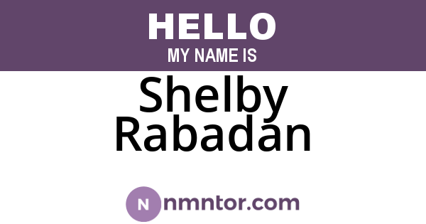 Shelby Rabadan
