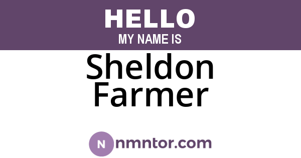 Sheldon Farmer