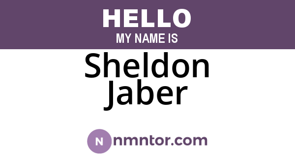 Sheldon Jaber