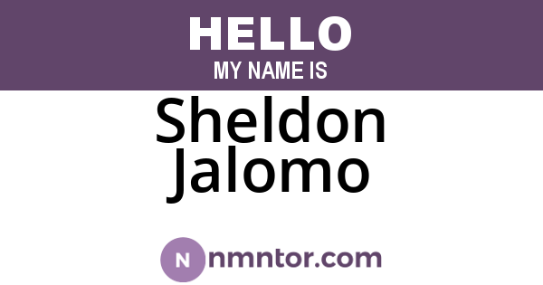 Sheldon Jalomo