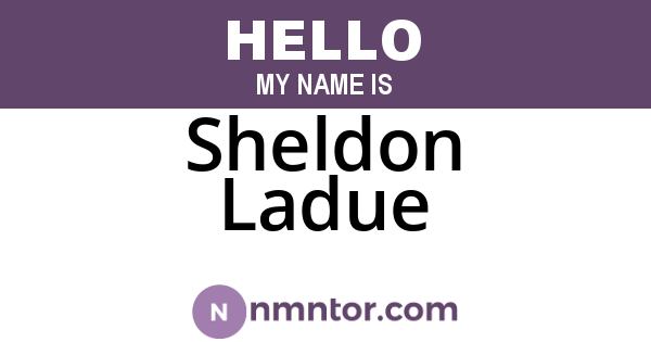 Sheldon Ladue