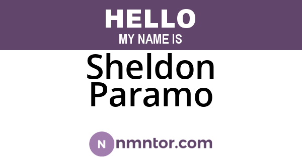 Sheldon Paramo