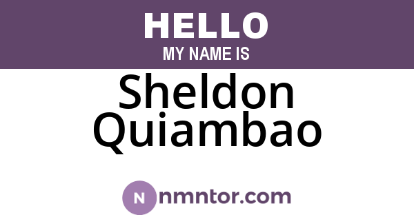 Sheldon Quiambao