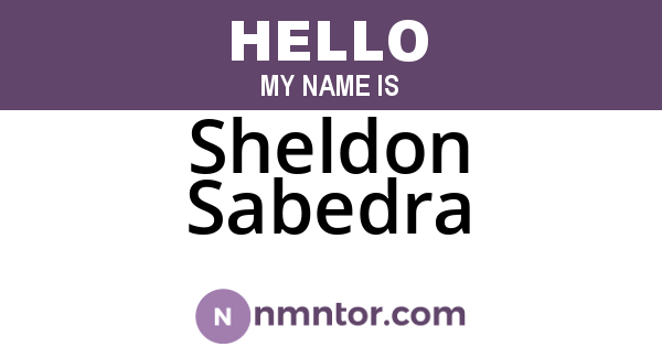 Sheldon Sabedra
