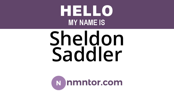 Sheldon Saddler