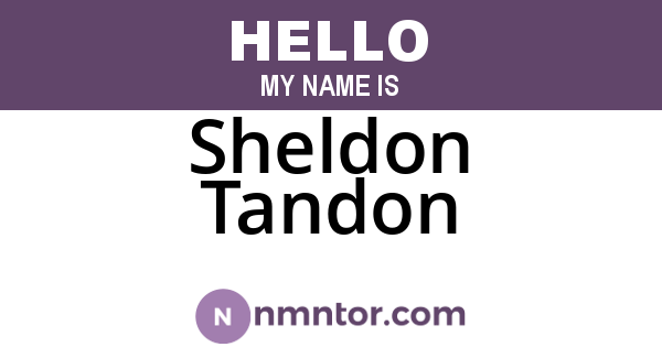 Sheldon Tandon