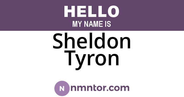 Sheldon Tyron