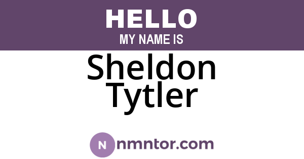 Sheldon Tytler