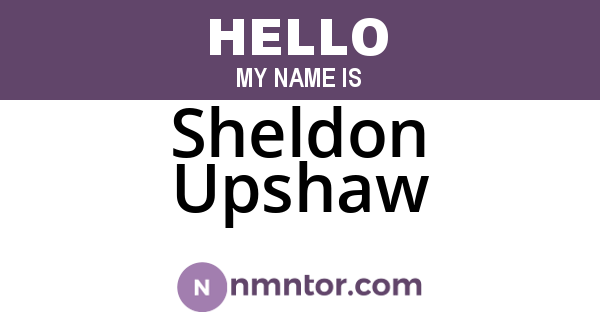 Sheldon Upshaw