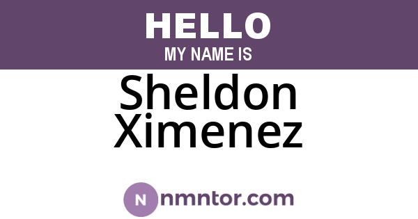 Sheldon Ximenez