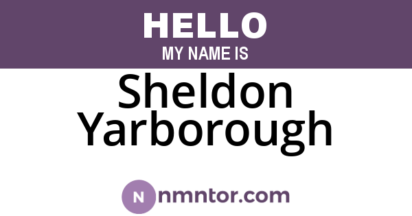 Sheldon Yarborough