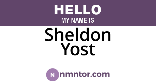 Sheldon Yost