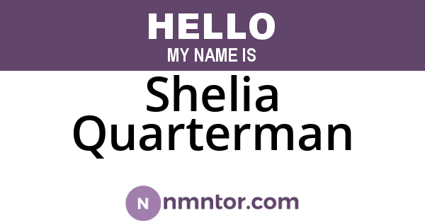 Shelia Quarterman