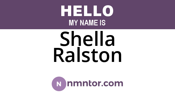 Shella Ralston