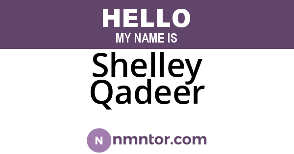 Shelley Qadeer