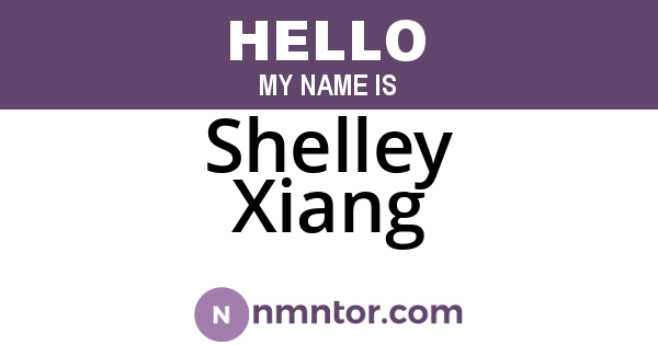 Shelley Xiang