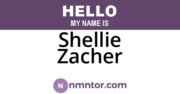 Shellie Zacher