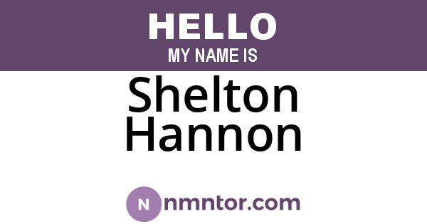 Shelton Hannon