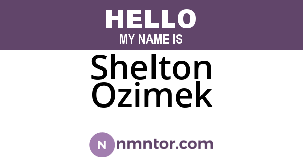 Shelton Ozimek